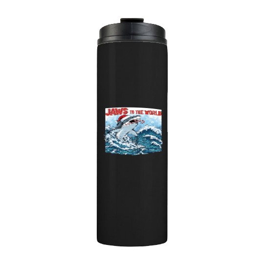 Jaws to the World – Christmastime Shark Attack Thermal Tumblers