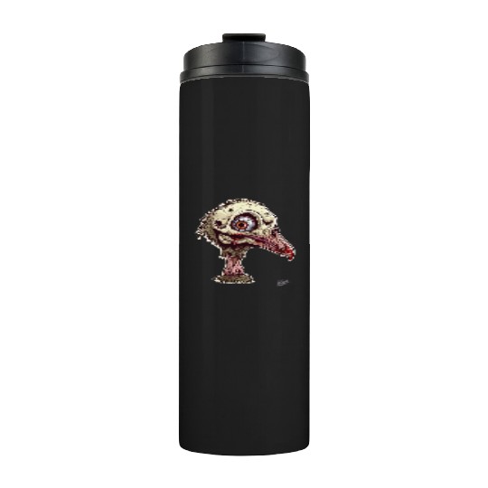 Zombie Ostrich Head Creepy Undead Bird Art Thermal Tumblers