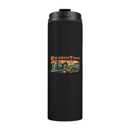 Halloweentown Spooky Sunset Scene – Vintage Hallow Thermal Tumblers