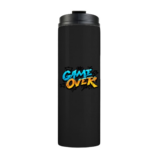 Graffiti Style Game Over Typography Thermal Tumblers