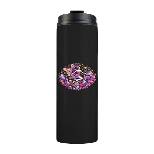 Amethyst Fairy – Mystical Purple Fantasy Spirit wi Thermal Tumblers
