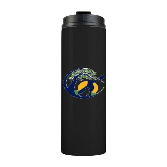 Serene Wilderness Canine and Feline Scene Thermal Tumblers