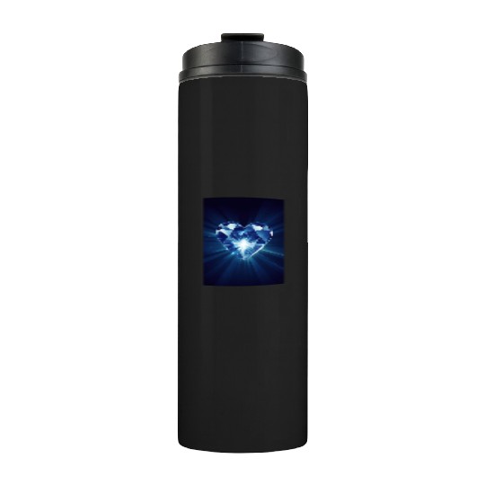 Shining Diamond Heart Thermal Tumblers