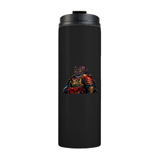 Warrior Cat in Armor Artwork Thermal Tumblers