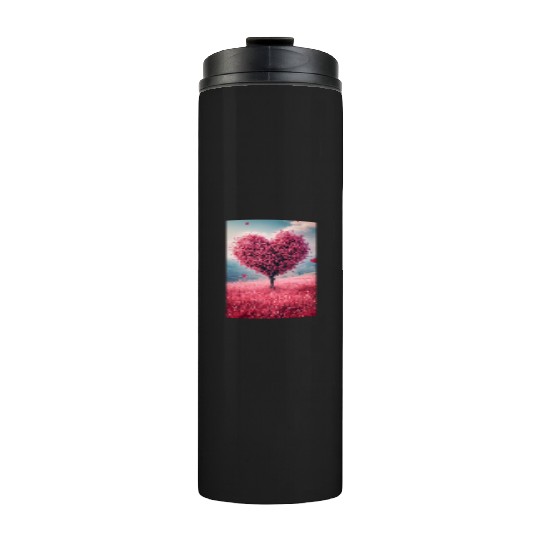 Romantic Heart Tree in Bloom Thermal Tumblers