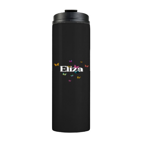 ELIZA - beautiful girl name with cute butterflies Thermal Tumblers