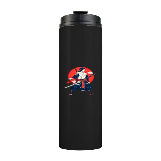Samurai Warrior Classic Illustration Thermal Tumblers