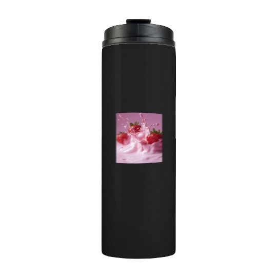 Strawberries in Pink Splash Thermal Tumblers