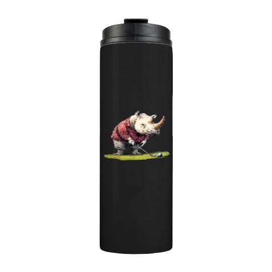 Rhinoceros Golfer / Golf Rhinoceros Thermal Tumblers
