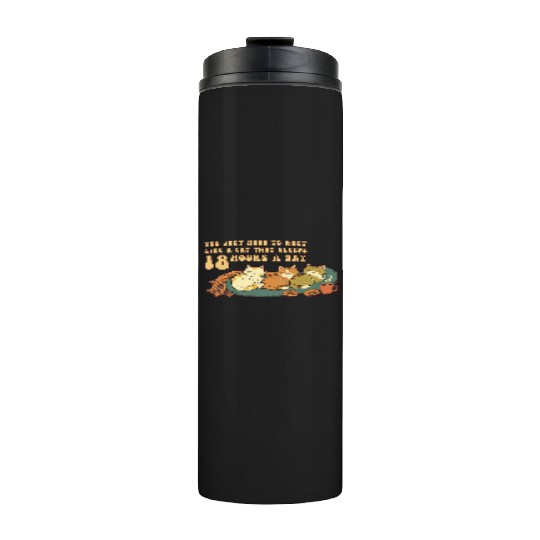 Relaxing Cat Nap Quote Design Thermal Tumblers