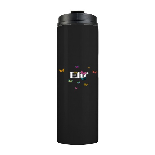 ELIF - beautiful girl name with cute butterflies Thermal Tumblers