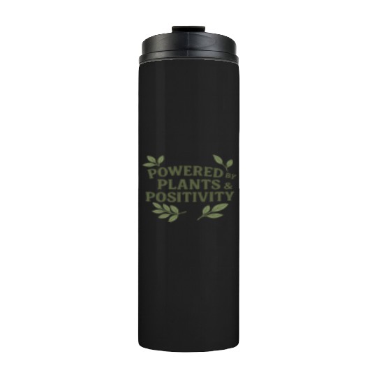 Empowering Plants and Positivity Motif Thermal Tumblers