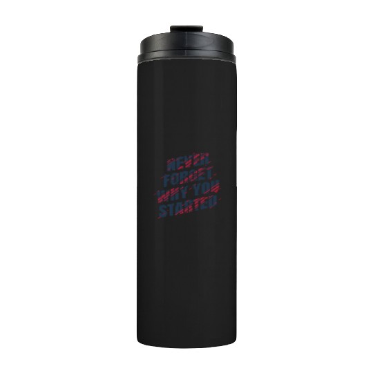 Motivational Typography Design for Growth gym Thermal Tumblers