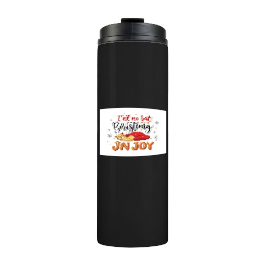 Festive Cat Joy Christmas Design Thermal Tumblers