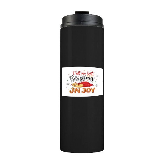 Festive Cat Joy Christmas Design Thermal Tumblers
