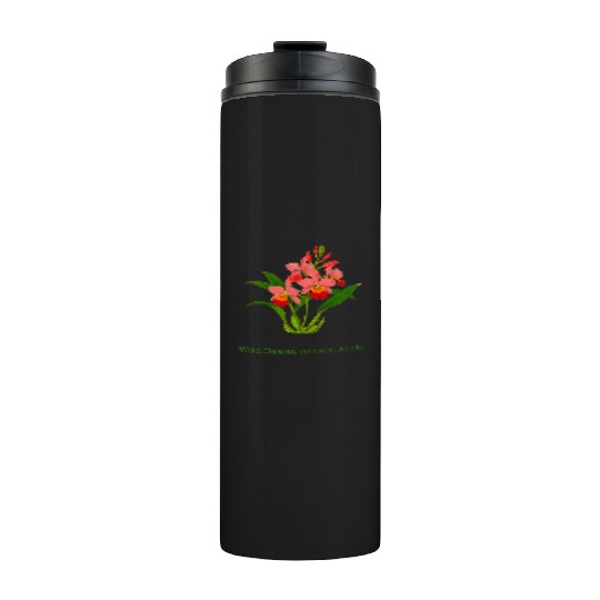 Wild Heart Orchid Botanical Design Thermal Tumblers