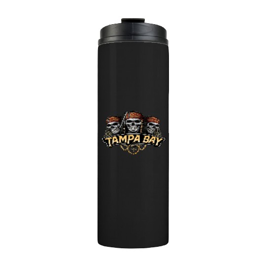 Pirate Skull with Tampa Bay Banner Thermal Tumblers