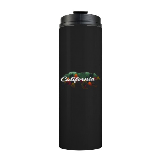 California Bear Forest Scene Thermal Tumblers
