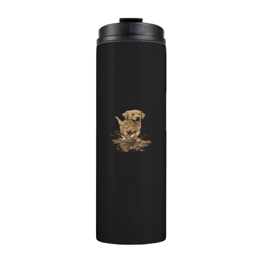 Joyful Golden Retriever Splash Design Thermal Tumblers