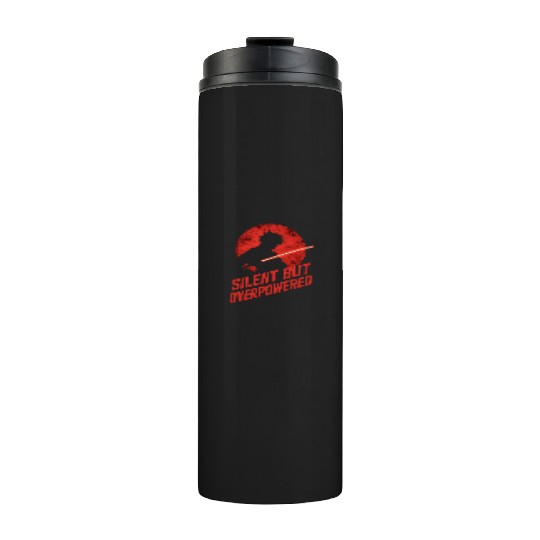 Silhouette Jedi with Red Moon Thermal Tumblers