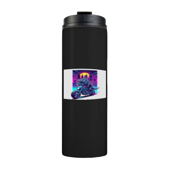 Futuristic Rhinoceros Cyber Ride Thermal Tumblers