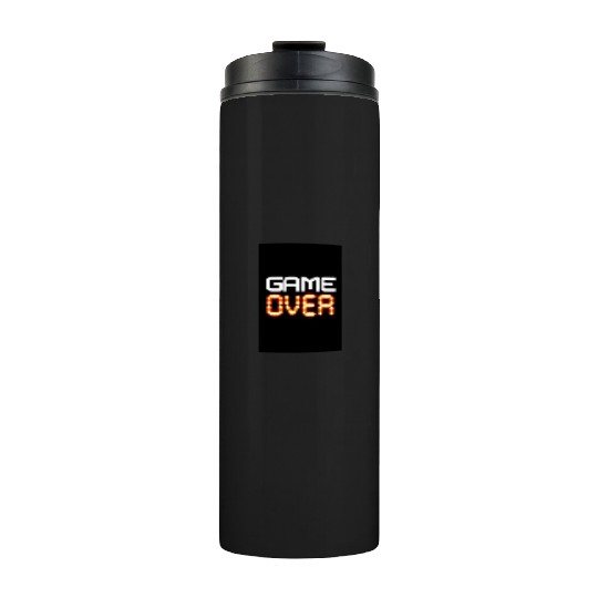 Game Over Digital LED Typography Thermal Tumblers