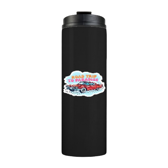 Vintage Classic Car Road Trip Design Thermal Tumblers