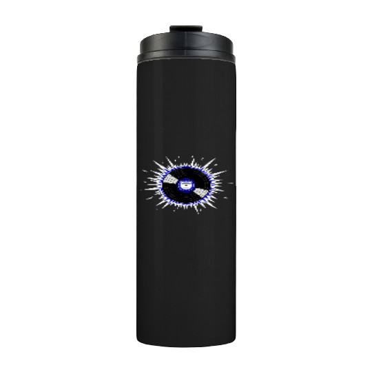 Vinyl Record Starburst Design Thermal Tumblers