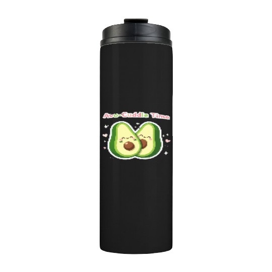 Cute Avocado Cuddle Design Thermal Tumblers