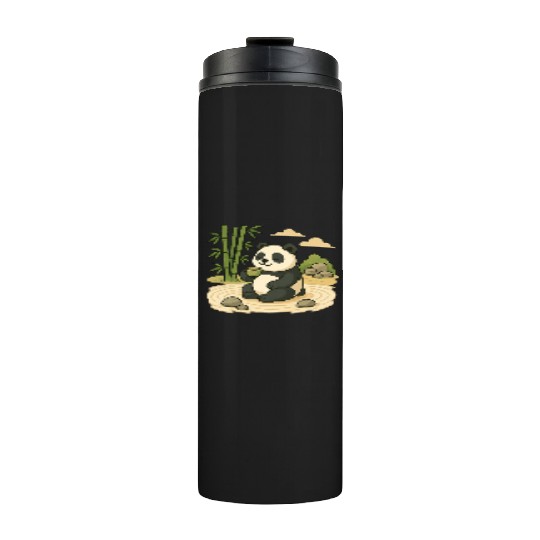 Serene Panda in Bamboo Garden Thermal Tumblers