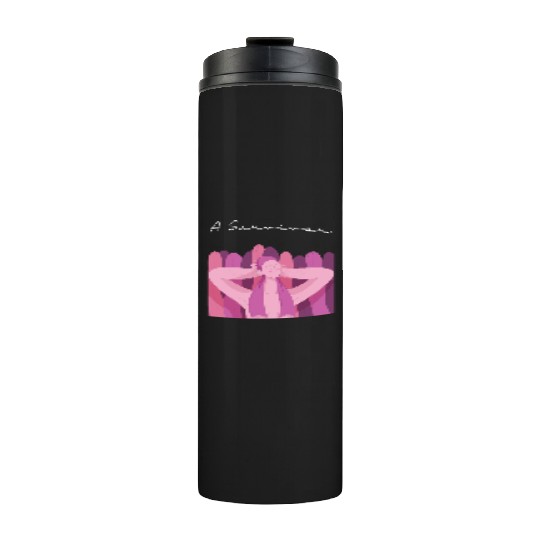 Serene Summer Girl Illustration Thermal Tumblers