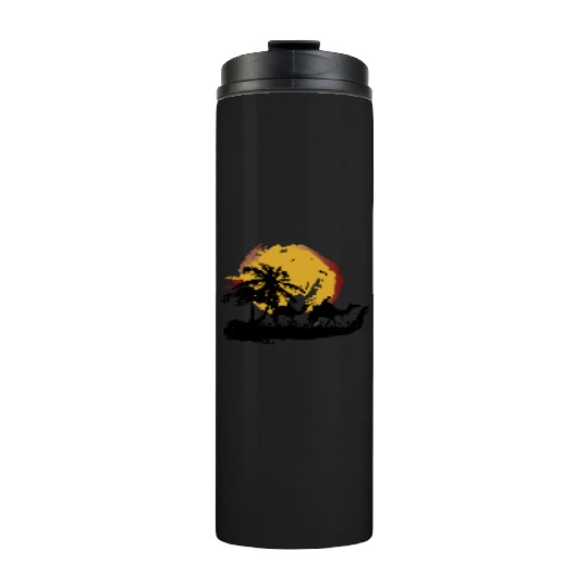 Tropical Sunset Night Thermal Tumblers