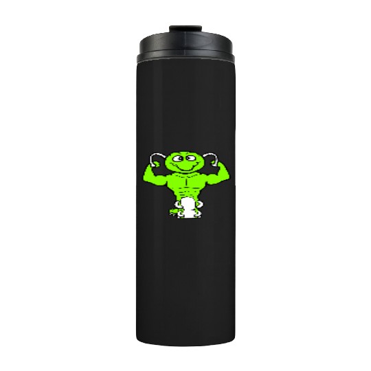 Caterpillar Bodybuilder Muscle Building Strong Fit Thermal Tumblers