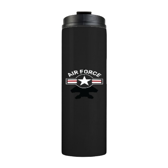 Vintage Air Force Emblem Illustration Thermal Tumblers
