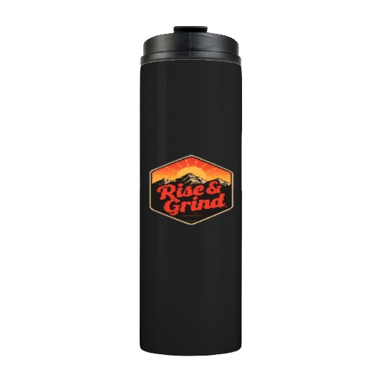 Rise & Grind – Motivational Design Thermal Tumblers