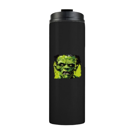 Green Zombie Halloween Monster Horror Design Thermal Tumblers