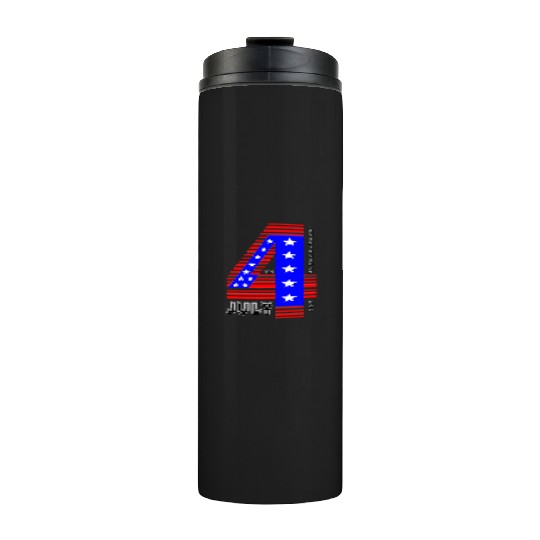 July 4th Stars and Stripes Independence Design Thermal Tumblers