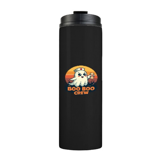 Halloween Boo Boo Crew Cute Ghost Nurse Doctor Thermal Tumblers