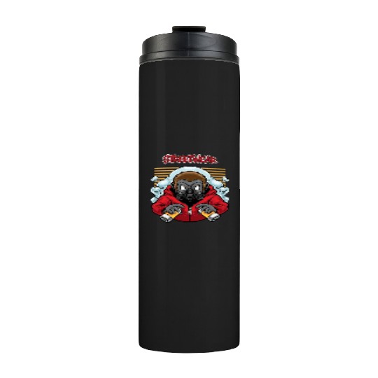 A graffiti-style cartoon monkey Thermal Tumblers