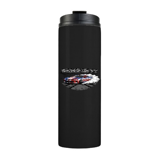 Patriotic American Muscle Car Thermal Tumblers