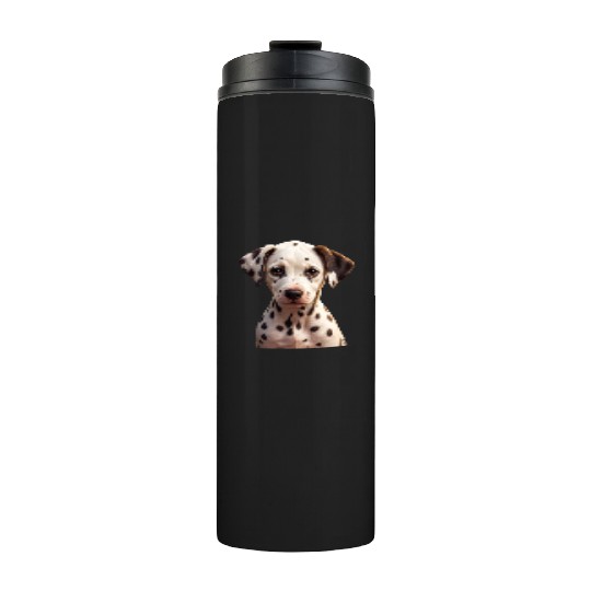 Dalmatian Puppy Portrait on Thermal Tumblers