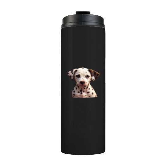 Dalmatian Puppy Portrait on Thermal Tumblers