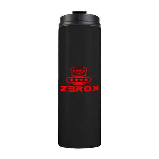 Neon Skull with Techno Blaster Design Thermal Tumblers