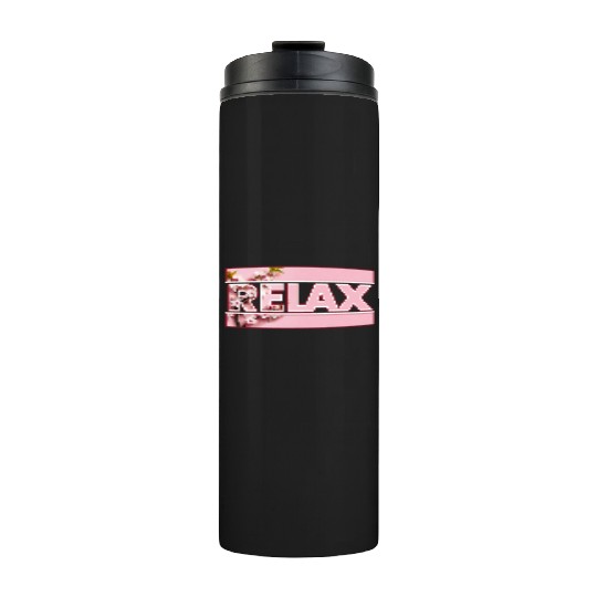 Cherry Blossom Relax Logo Thermal Tumblers