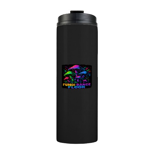 Trippy Mushroom EDM Rave Psychedelic Festival Thermal Tumblers