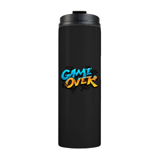 Graffiti Style Game Over Design Thermal Tumblers