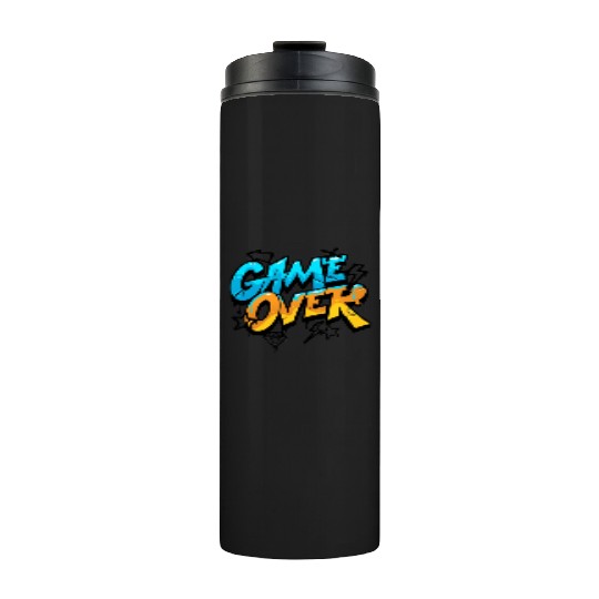 Graffiti Style Game Over Design Thermal Tumblers