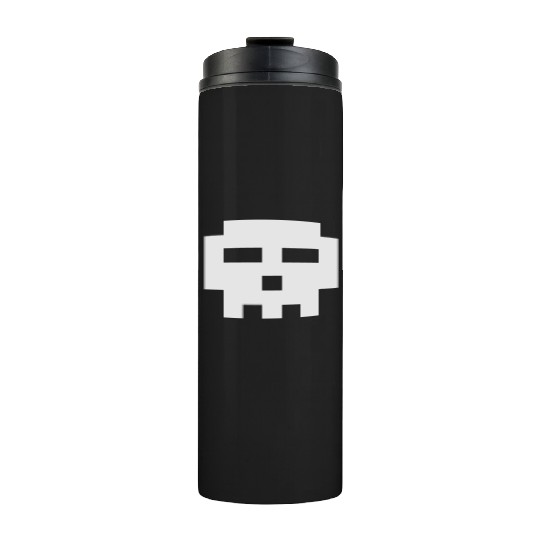 Scott Pilgrim 8-bit Skull Vector Thermal Tumblers