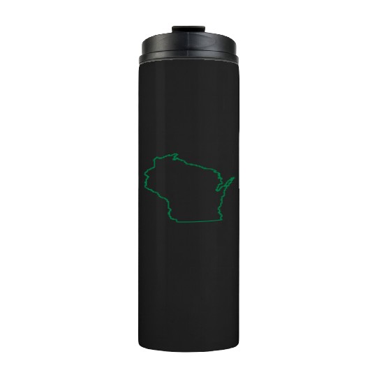 Wisconsin State Outline Design Thermal Tumblers
