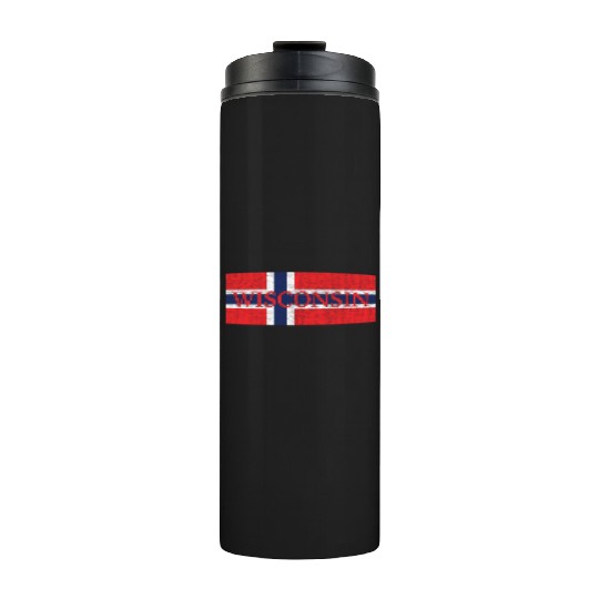 Wisconsin Norwegian Flag Thermal Tumblers